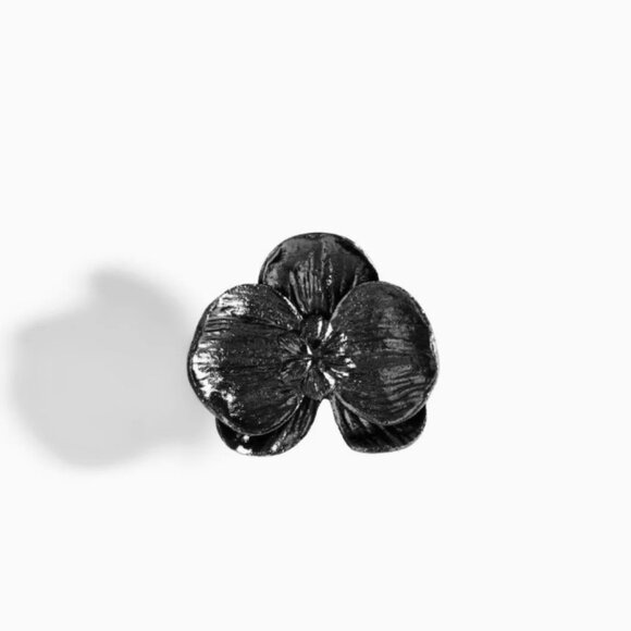 Brand New Michael Aram Black Nickelplate Orchid Knob - Picture 4 of 7